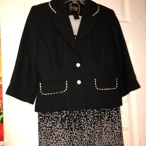 Brand New Black Longsleeve suit jacket w/ skirt